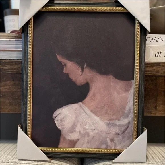 Studio McGee 11x14 Female Portrait Framed Wall Art Canvas. - Picture 4 of 7